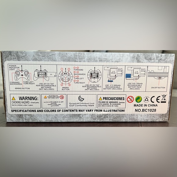 RC Excavator Plastic Backhoe Remote Control Digger Kids Hobby Toys NIB - Picture 8 of 12